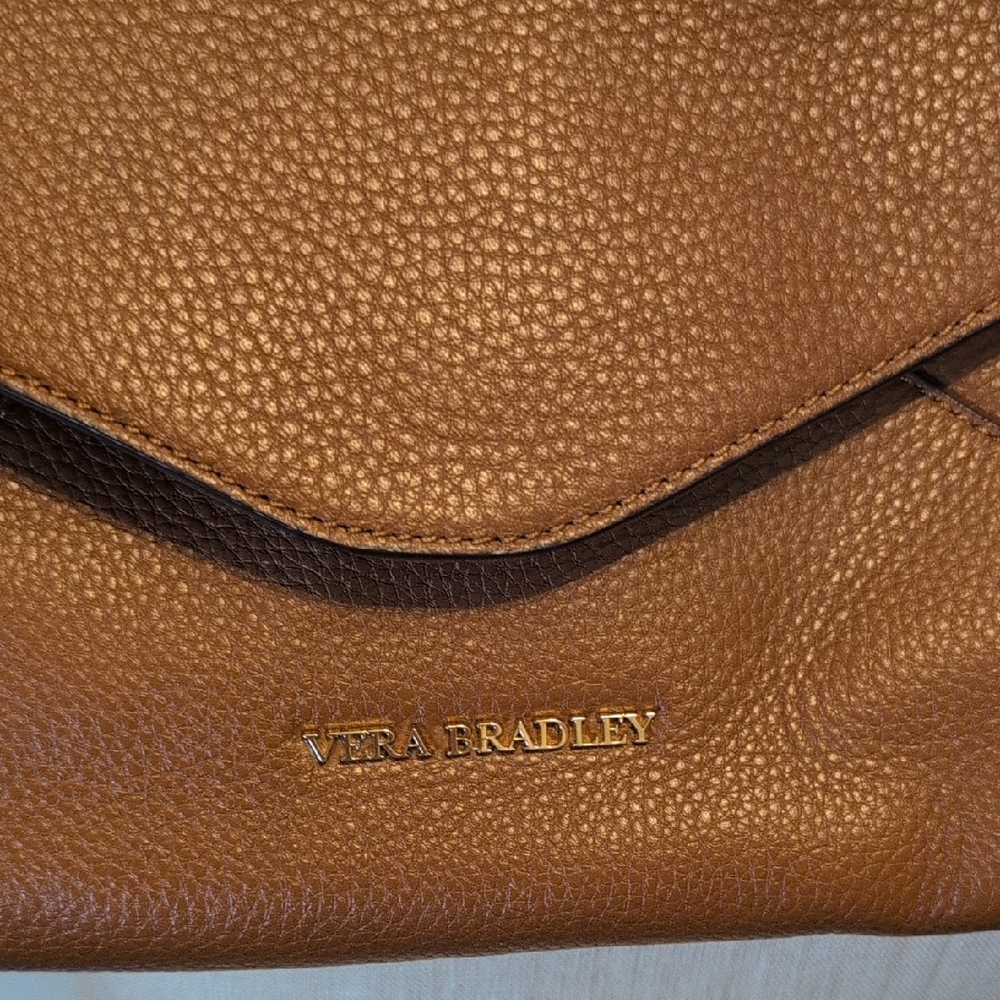 Vera Bradley Brown Leather Clutch